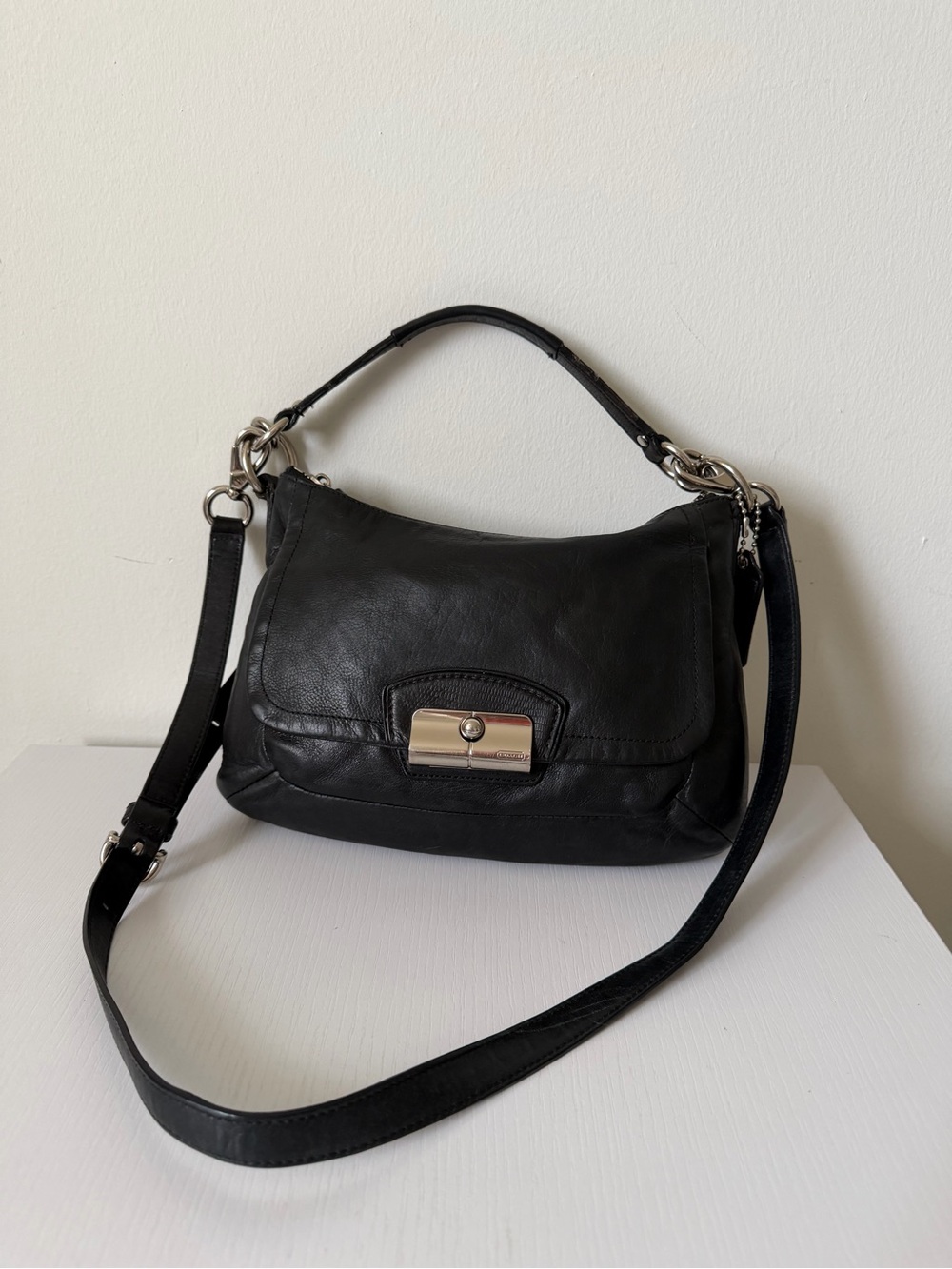 Coach Kristin Leather Hobo / Flap Bag